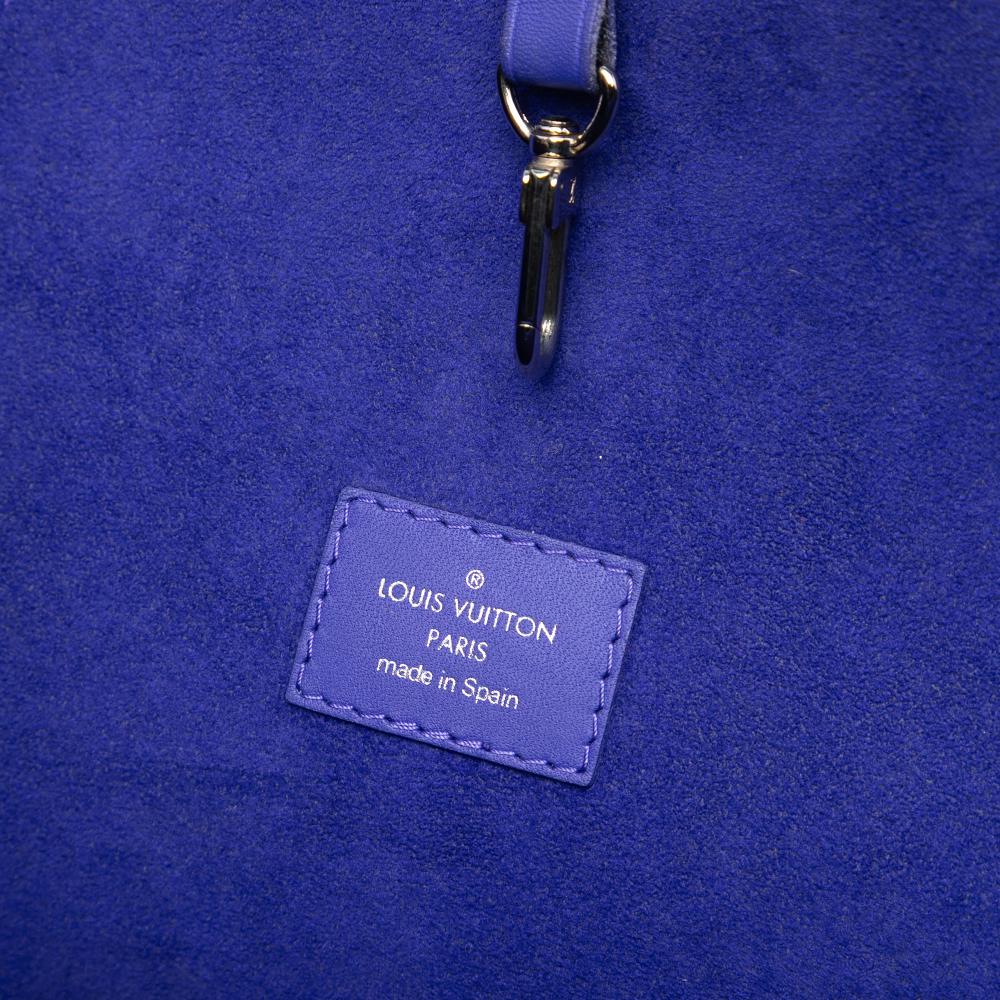 Louis Vuitton B Louis Vuitton Blue Epi Leather Leather Epi Neverfull MM Spain