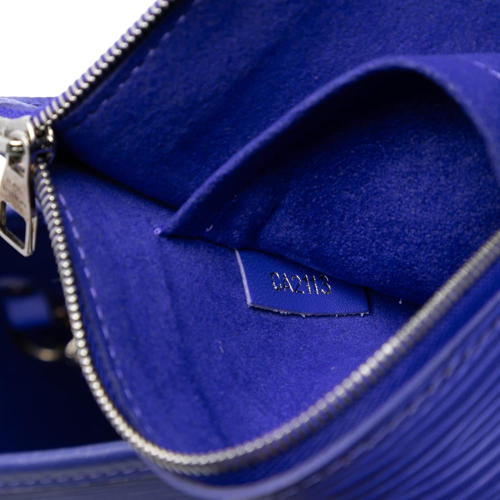 Louis Vuitton B Louis Vuitton Blue Epi Leather Leather Epi Neverfull MM Spain