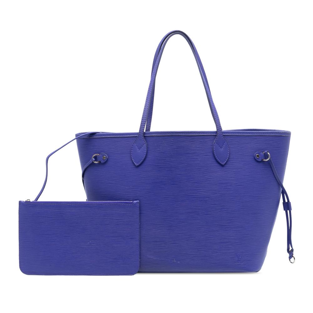 Louis Vuitton B Louis Vuitton Blue Epi Leather Leather Epi Neverfull MM Spain