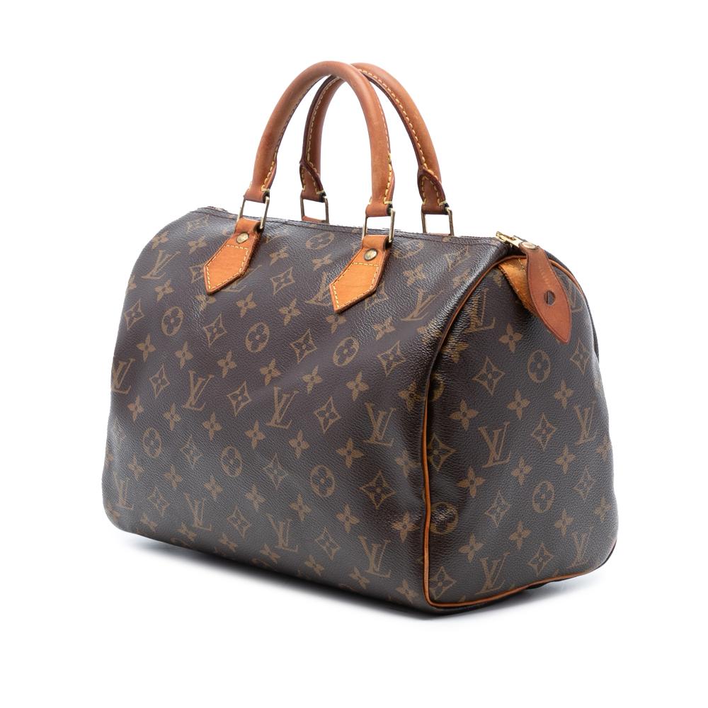 Louis Vuitton B Louis Vuitton Brown Monogram Canvas Fabric Monogram Speedy 30 France