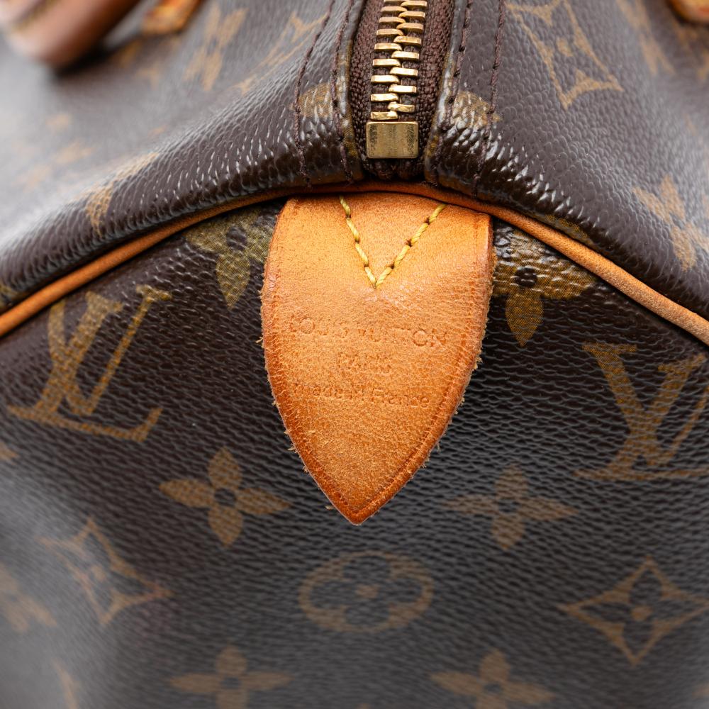 Louis Vuitton B Louis Vuitton Brown Monogram Canvas Fabric Monogram Speedy 30 France