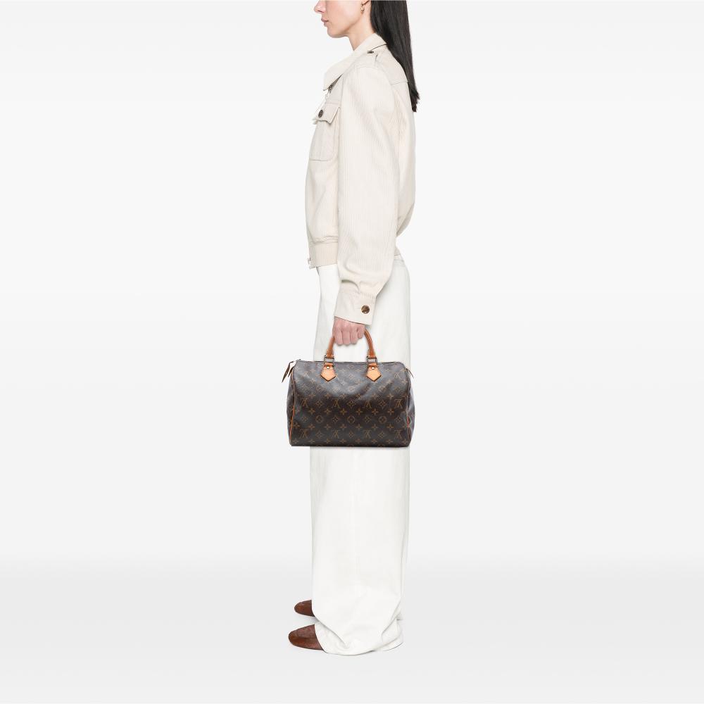 Louis Vuitton B Louis Vuitton Brown Monogram Canvas Fabric Monogram Speedy 30 France