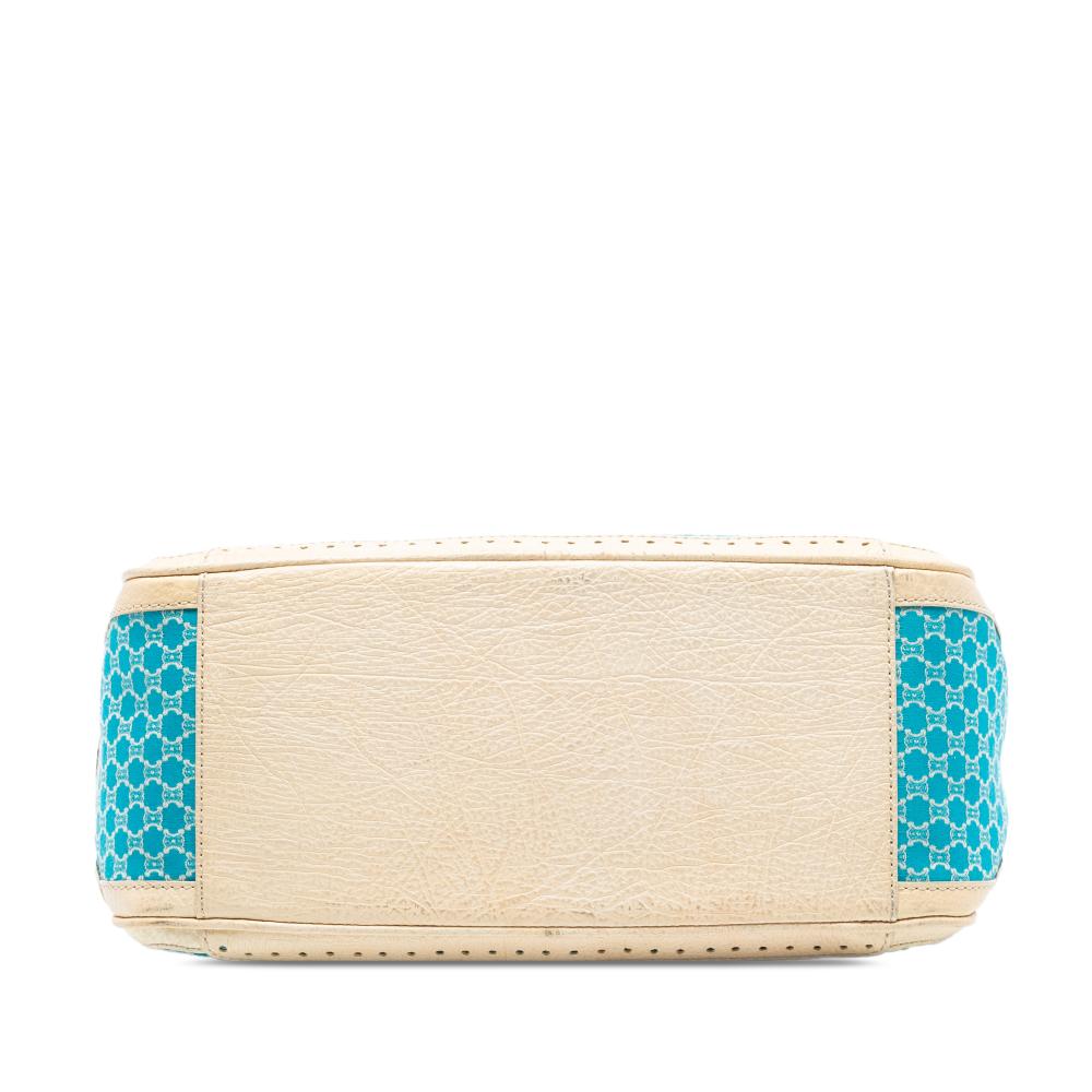 Celine B Celine Blue with White Canvas Fabric Macadam Boogie Handbag China