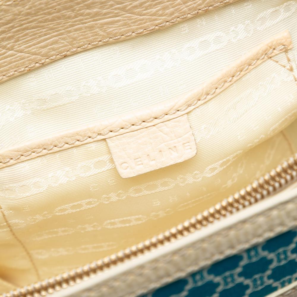 Celine B Celine Blue with White Canvas Fabric Macadam Boogie Handbag China