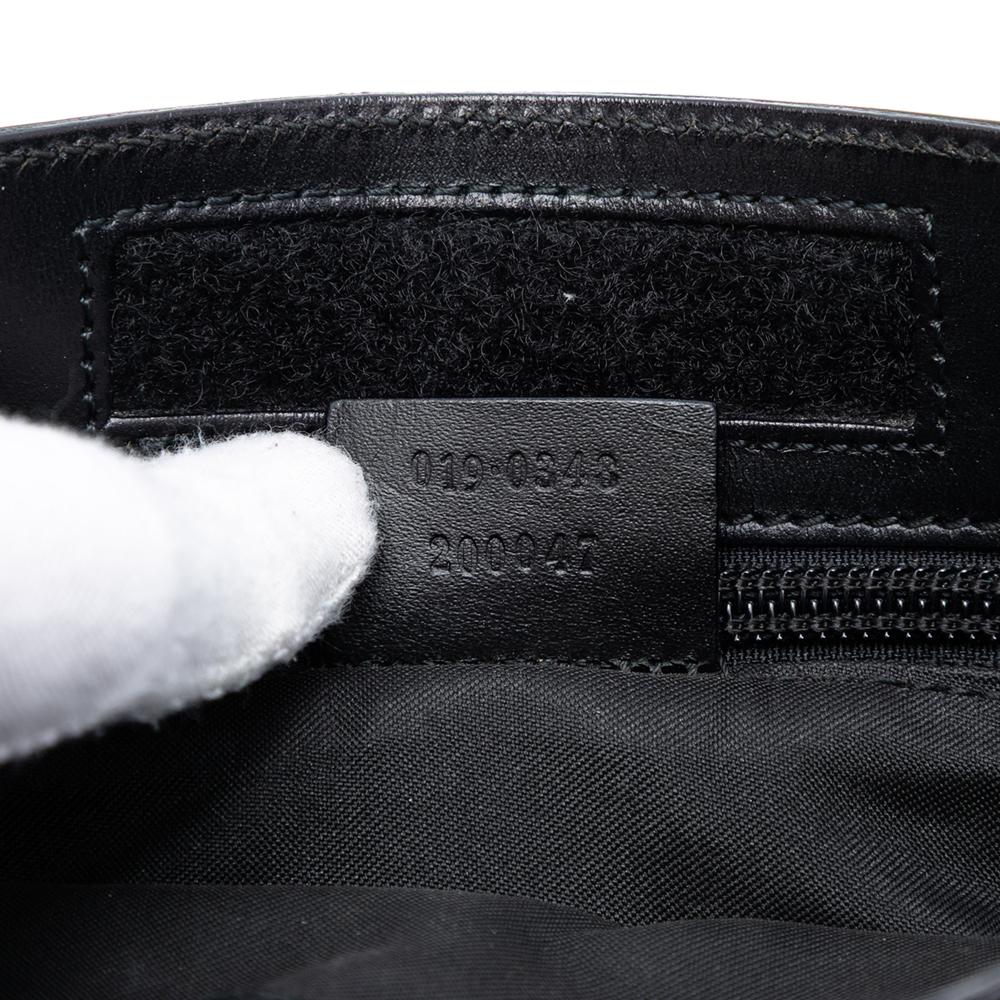 Gucci B Gucci Blue Navy Canvas Fabric GG Crossbody Italy