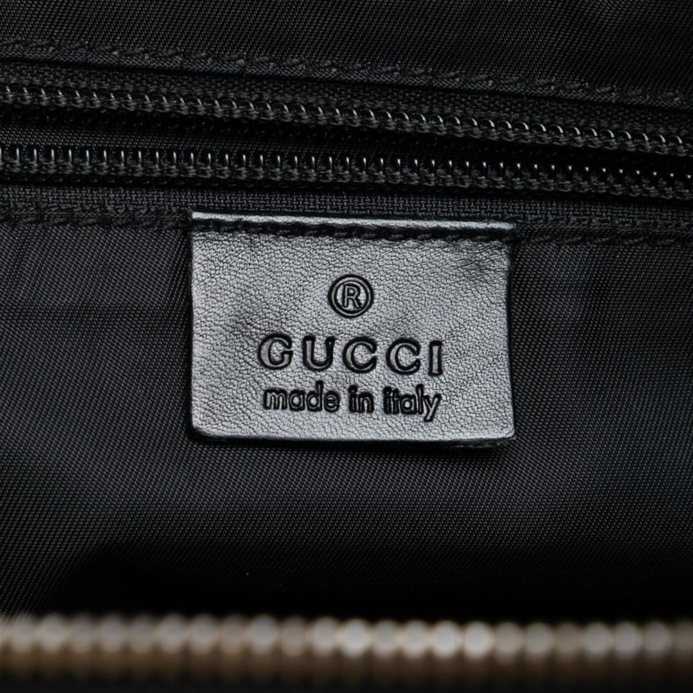 Gucci B Gucci Black Nylon Fabric Guccissima Trimmed Crossbody Italy