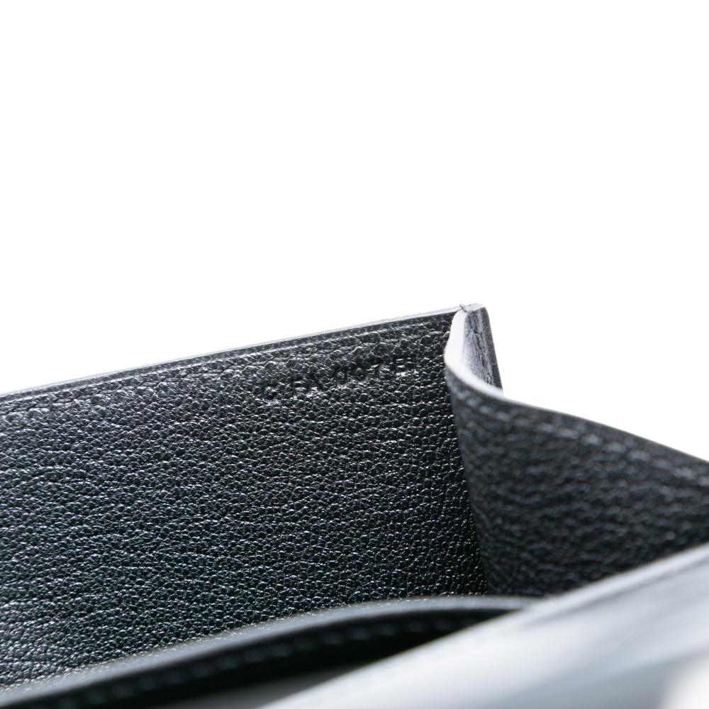 Hermès AB Hermès Black Calf Leather Tadelakt Medor Clutch 23 France