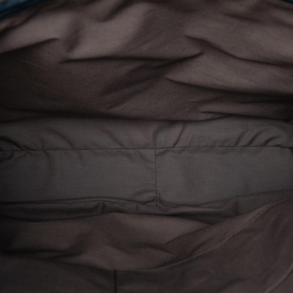 Bottega Veneta AB Bottega Veneta Blue Nappa Leather Leather Nappa Intrecciato Convertible Tote Italy