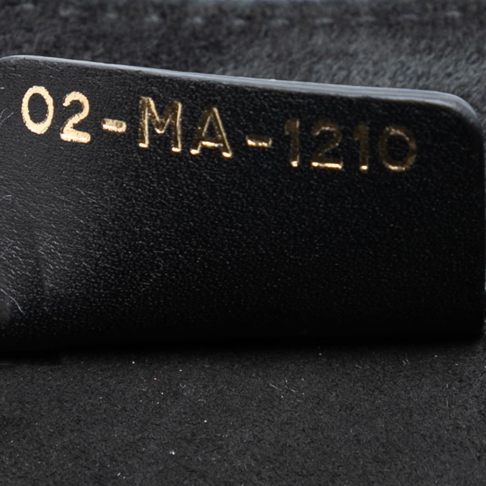 Christian Dior B Dior Black Velvet Fabric Large Studded Embroidered Heart Lights Book Tote Italy