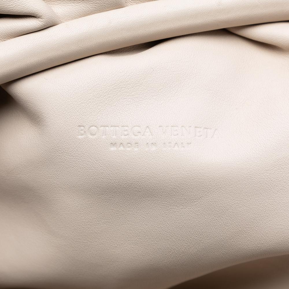 Bottega Veneta AB Bottega Veneta White Off White Lambskin Leather Leather Lambskin The Pouch Italy