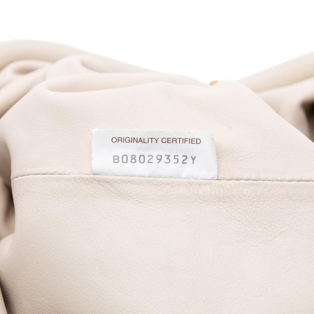 Bottega Veneta AB Bottega Veneta White Off White Lambskin Leather Leather Lambskin The Pouch Italy