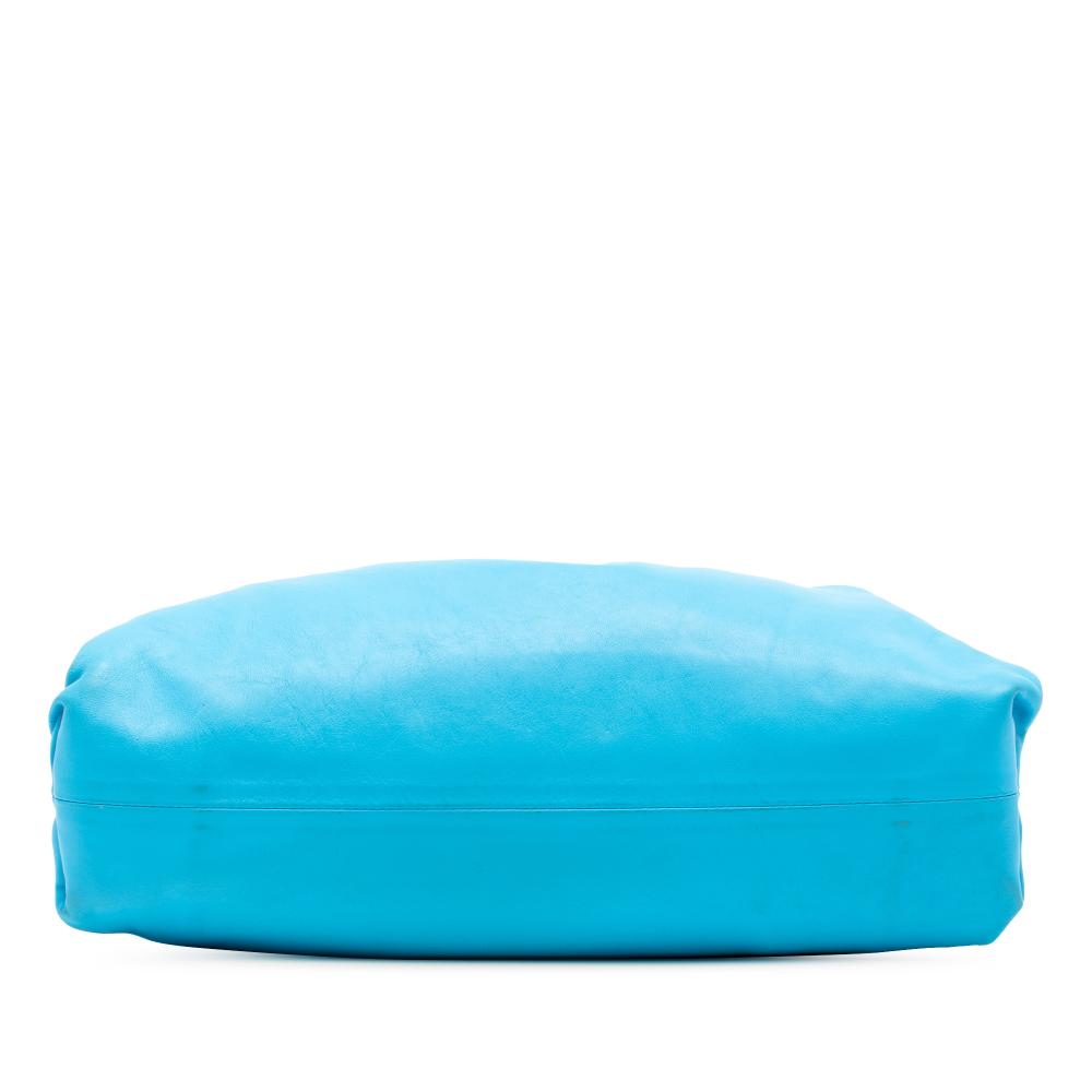 Bottega Veneta B Bottega Veneta Blue Aqua Lambskin Leather Leather Lambskin The Pouch Italy