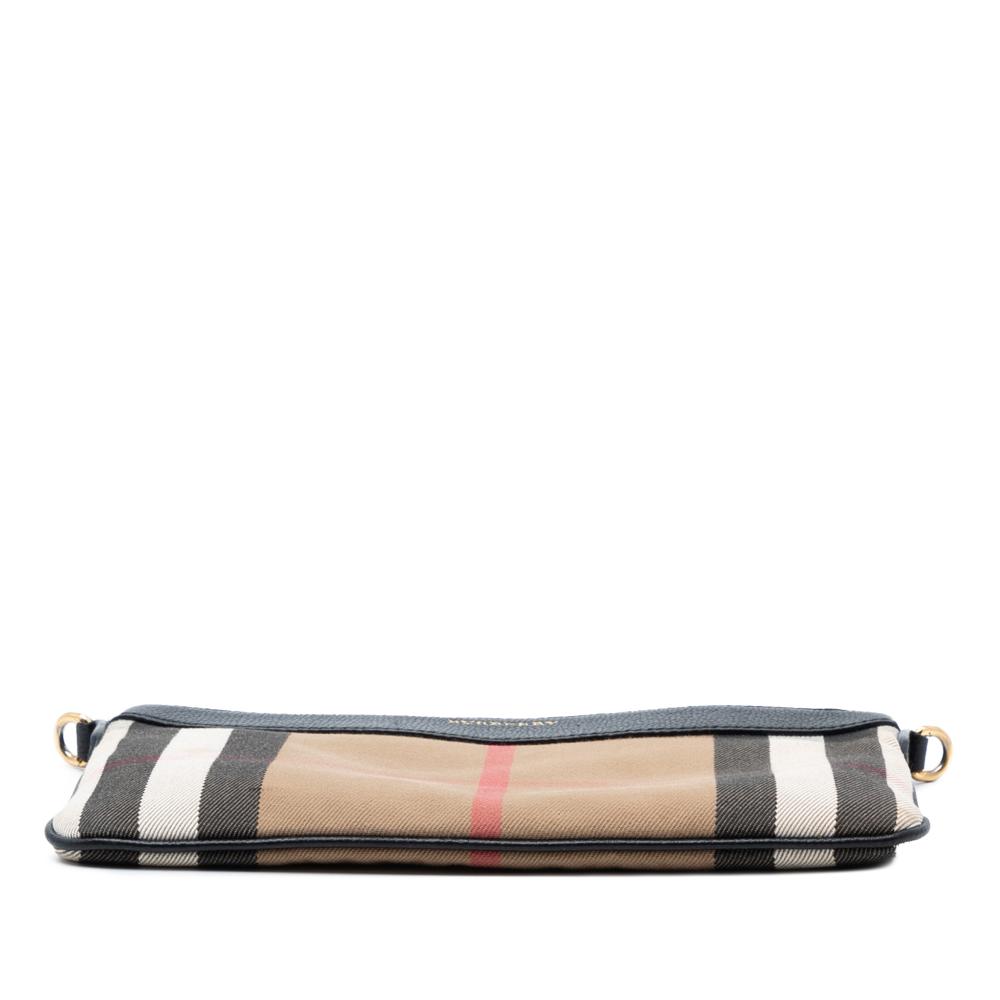 Burberry B Burberry Brown Light Brown Canvas Fabric Mega Check Peyton Crossbody Romania