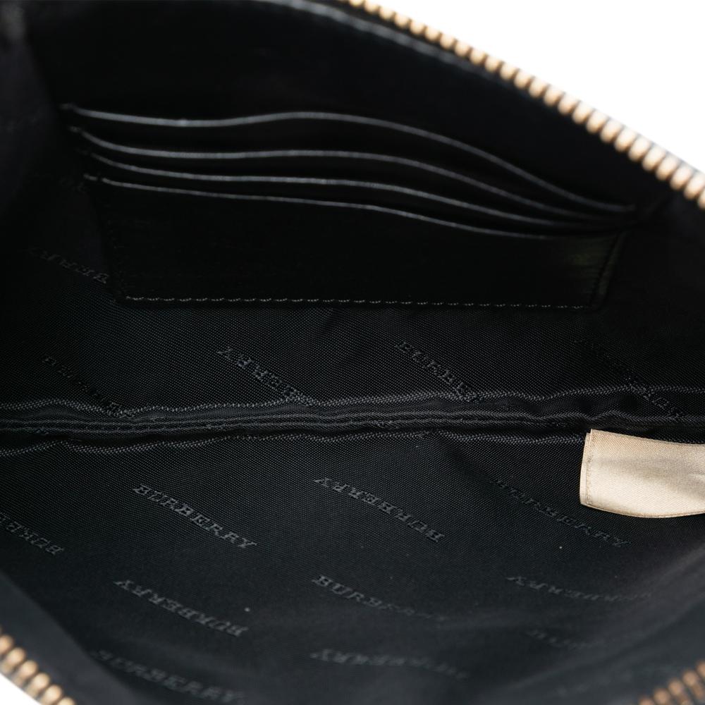 Burberry B Burberry Brown Light Brown Canvas Fabric Mega Check Peyton Crossbody Romania