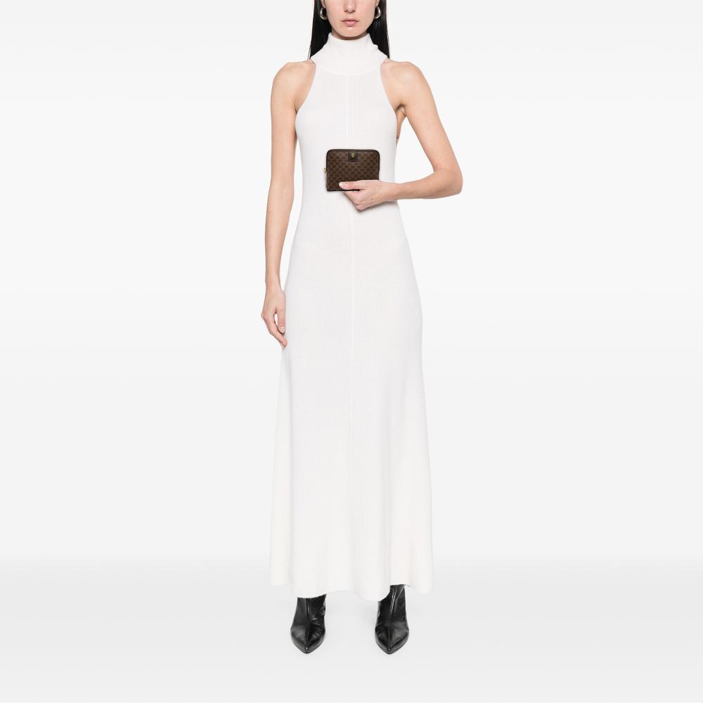 Celine AB Celine Brown Dark Brown Coated Canvas Fabric Macadam Pouch Italy