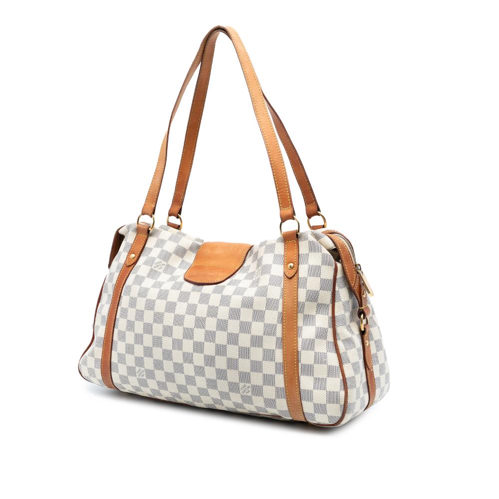 Louis Vuitton B Louis Vuitton White Damier Canvas Fabric Damier Azur Stresa GM France