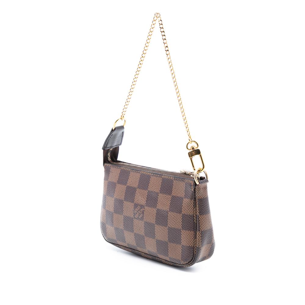 Louis Vuitton B Louis Vuitton Brown Damier Canvas Fabric Damier Ebene Mini Pochette Accessoires France