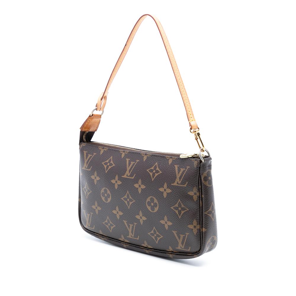 Louis Vuitton B Louis Vuitton Brown Monogram Canvas Fabric Monogram Pochette Accessoires Spain
