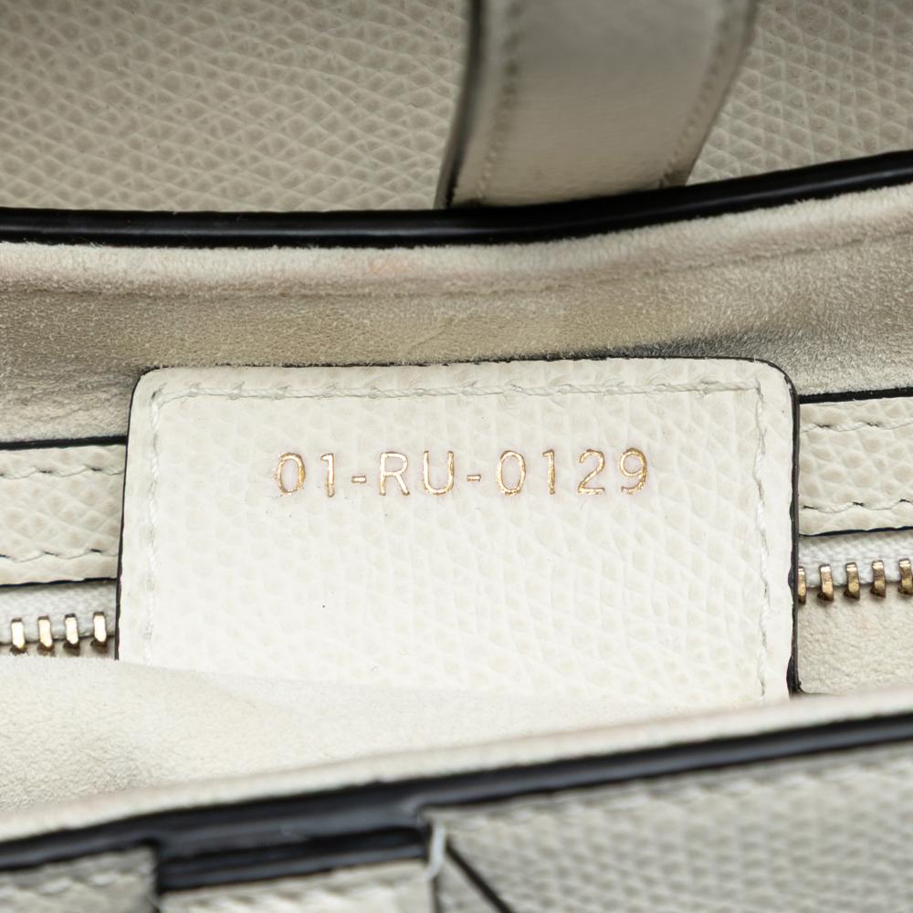 Christian Dior AB Dior White Calf Leather Grained skin Saddle Bag Italy