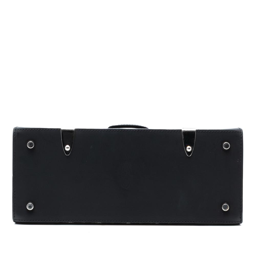 Goyard AB Goyard Black Coated Canvas Fabric Goyardine Saigon Structured PM France