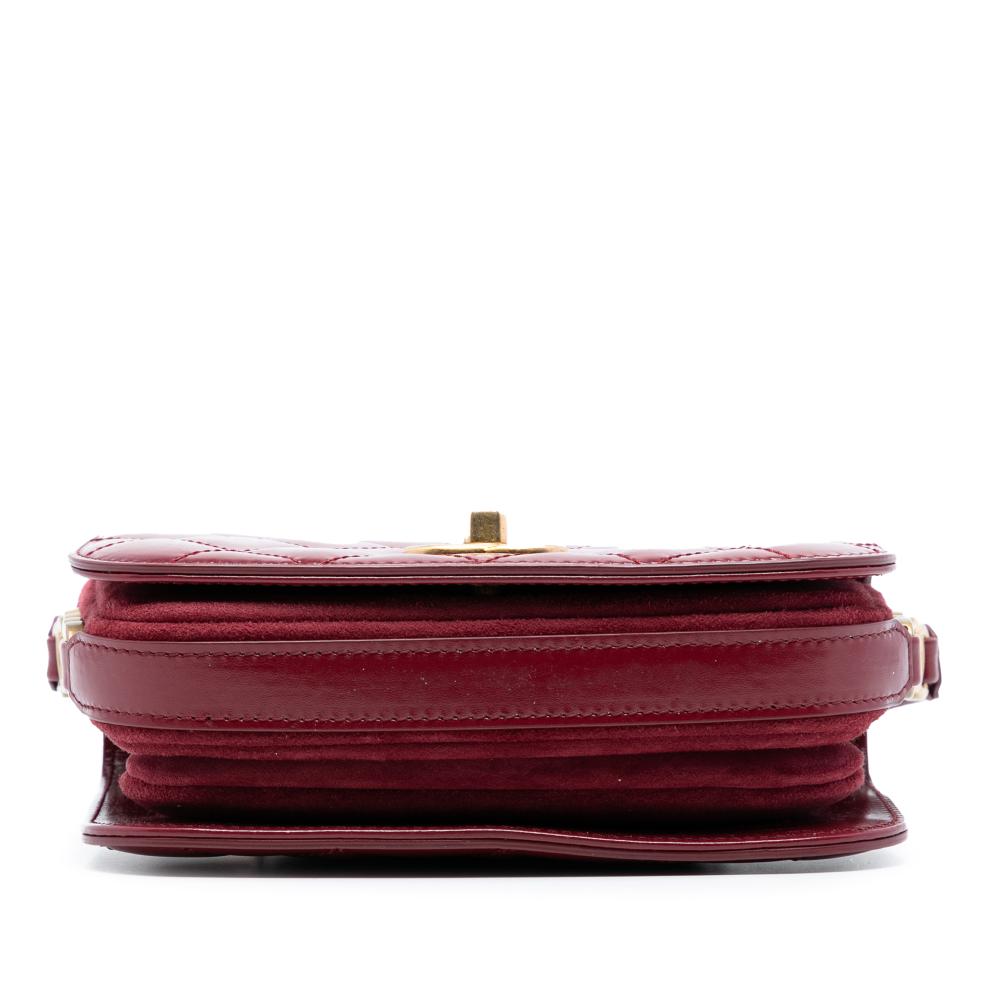 Chanel AB Chanel Red Calf Leather Mini Shiny skin My Sweet CC Flap Italy