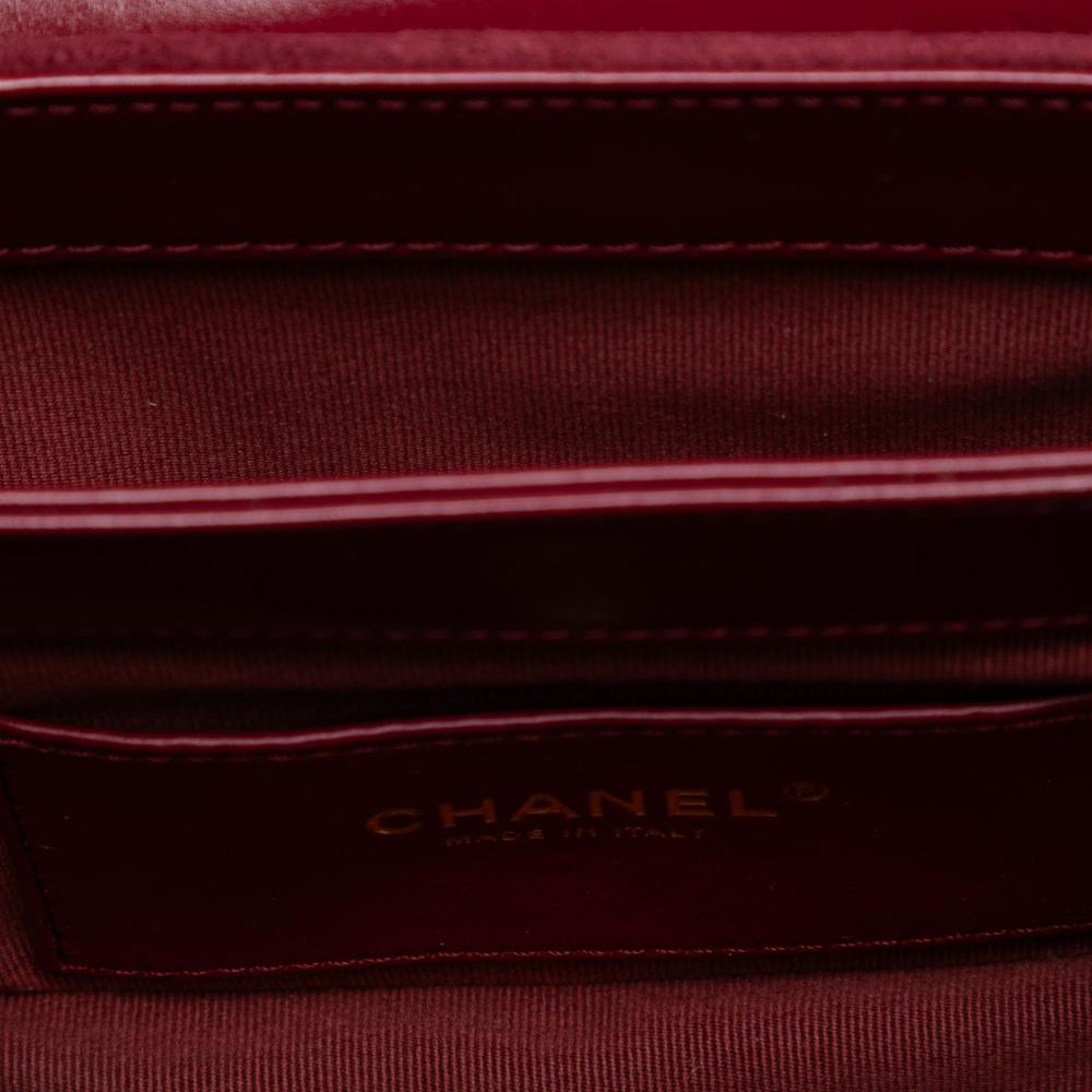 Chanel AB Chanel Red Calf Leather Mini Shiny skin My Sweet CC Flap Italy