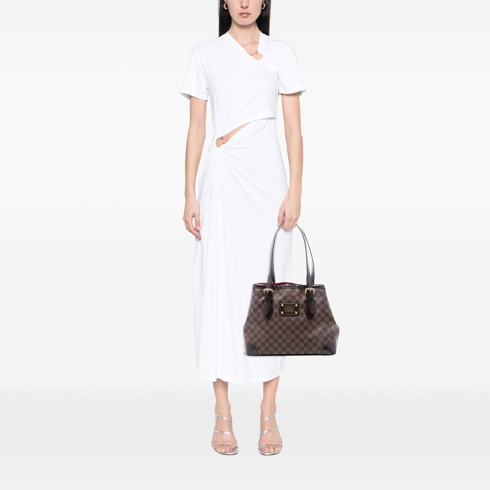 Louis Vuitton B Louis Vuitton Brown Damier Canvas Fabric Damier Ebene Hampstead MM France