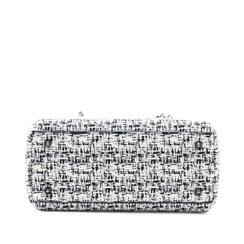 Christian Dior AB Dior White Tweed Fabric Medium Lady Dior Italy