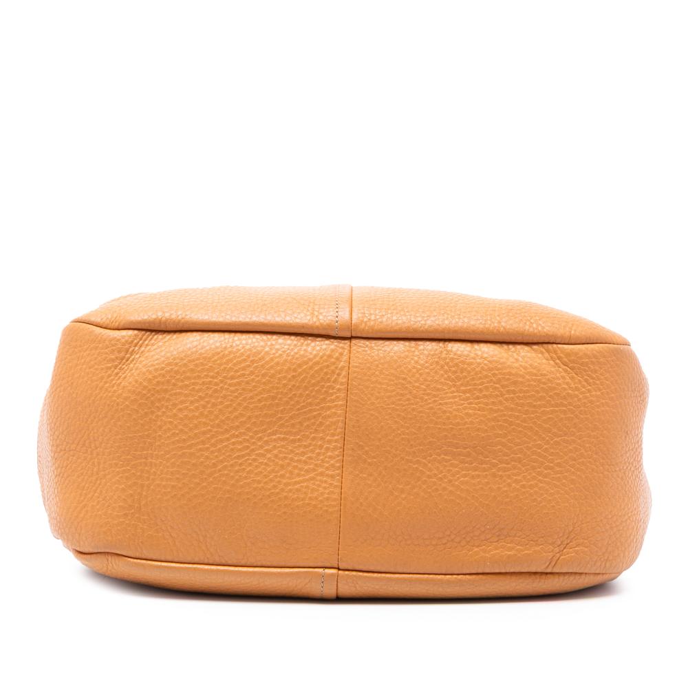 Prada B Prada Brown Caramel Calf Leather Vitello Daino Hobo Bag Italy