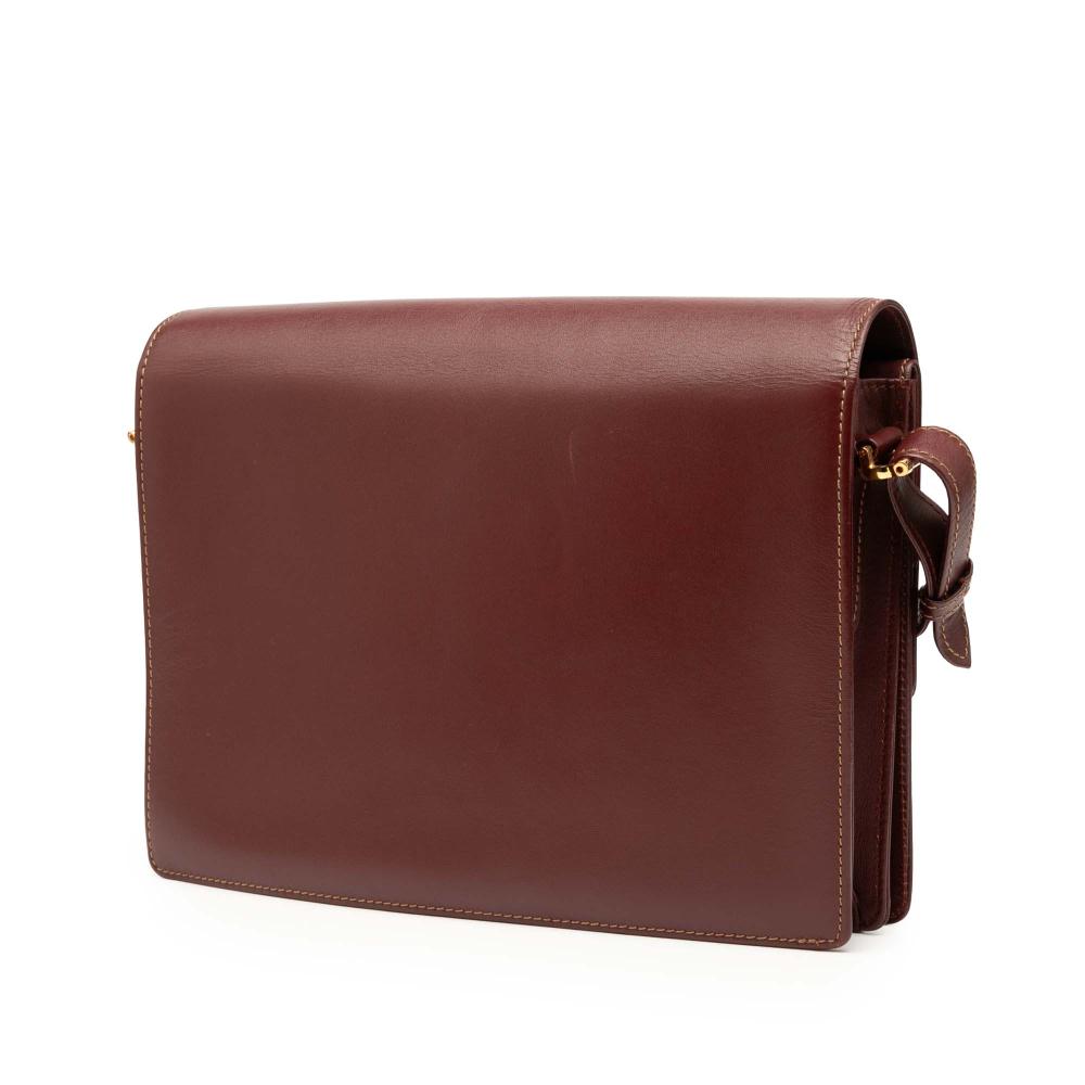 Cartier B Cartier Red Bordeaux Calf Leather Must de Cartier Crossbody Italy