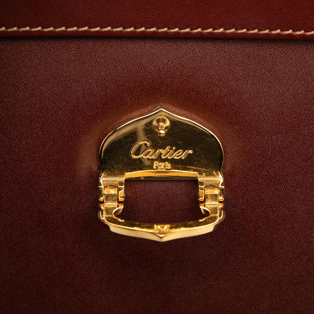 Cartier B Cartier Red Bordeaux Calf Leather Must de Cartier Crossbody Italy