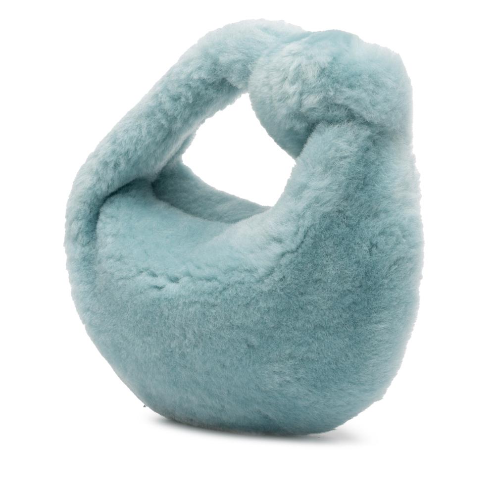 Bottega Veneta AB Bottega Veneta Blue Light Blue Fur Natural Material Mini Shearling Jodie Italy