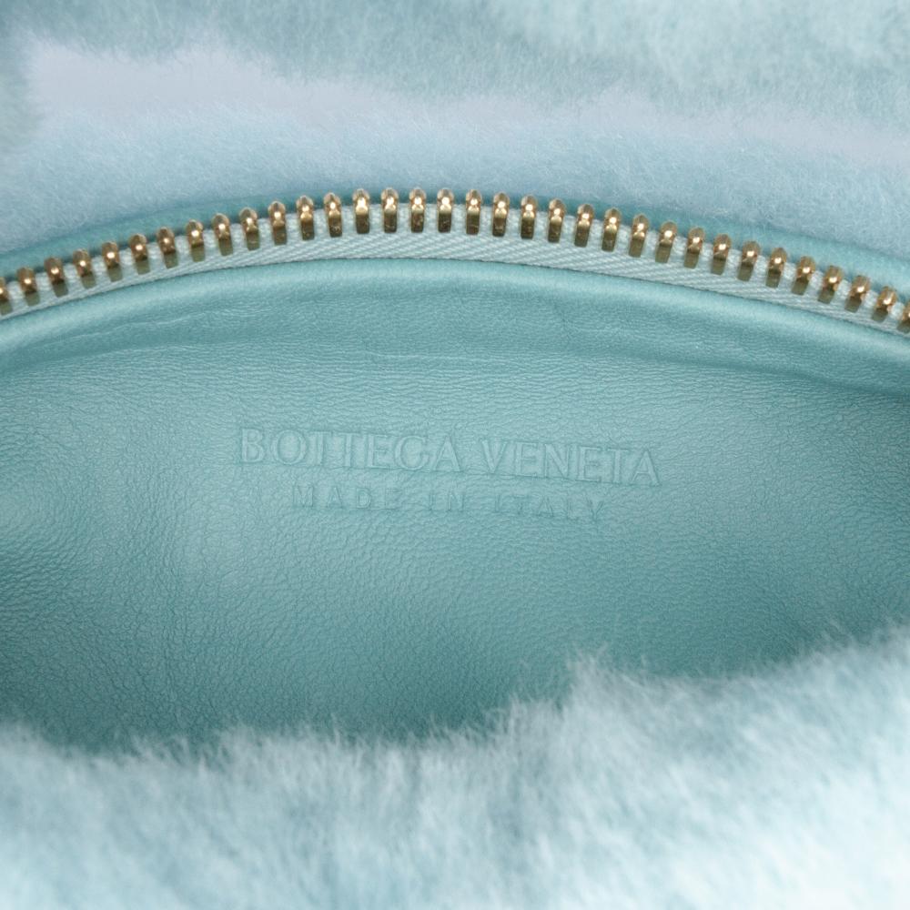 Bottega Veneta AB Bottega Veneta Blue Light Blue Fur Natural Material Mini Shearling Jodie Italy