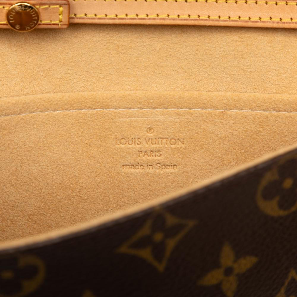 Louis Vuitton AB Louis Vuitton Brown Monogram Canvas Fabric Monogram Pochette Twin GM Spain