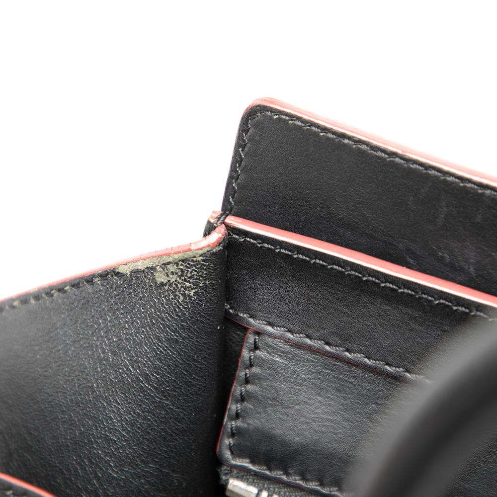 Celine B Celine Black Calf Leather Mini Bicolor Smooth skin Luggage Tote Italy