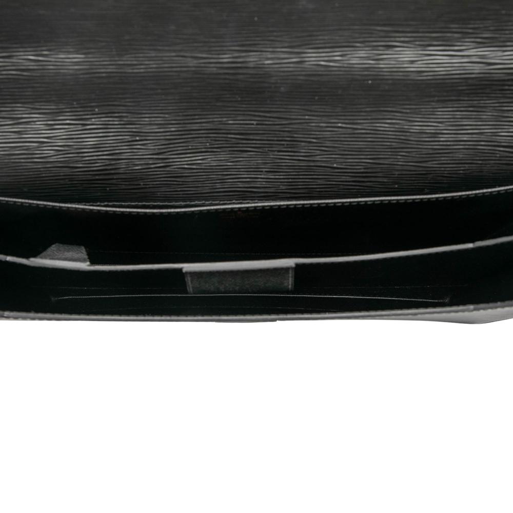 Louis Vuitton AB Louis Vuitton Black Epi Leather Leather Epi Serviette Ambassadeur France