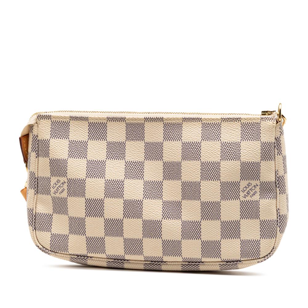 Louis Vuitton AB Louis Vuitton White Damier Canvas Fabric Damier Azur Pochette Accessoires Spain