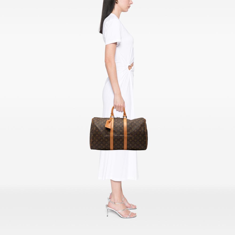 Louis Vuitton B Louis Vuitton Brown Monogram Canvas Fabric Monogram Keepall 45 France