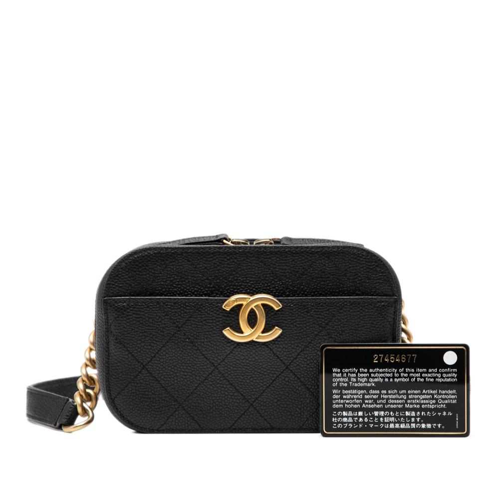 Chanel AB Chanel Black Caviar Leather Leather CC Stitched Caviar Chic Affinity Belt Bag France