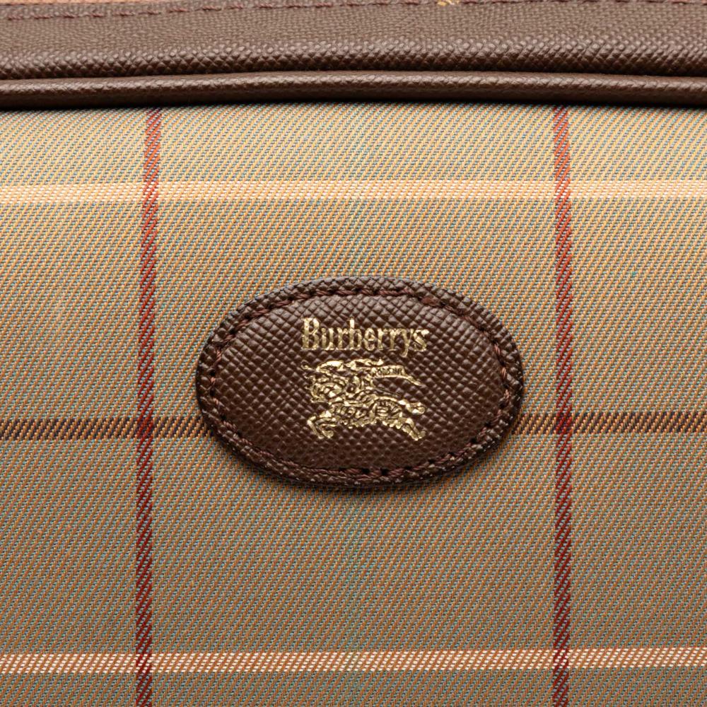 Burberry B Burberry Brown Light Brown Canvas Fabric Vintage Check Clutch United Kingdom