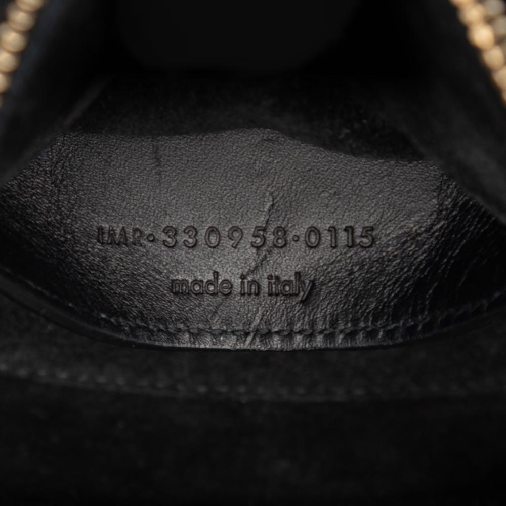 Saint Laurent B Saint Laurent Black Calf Leather Baby Classic Duffle Satchel Italy