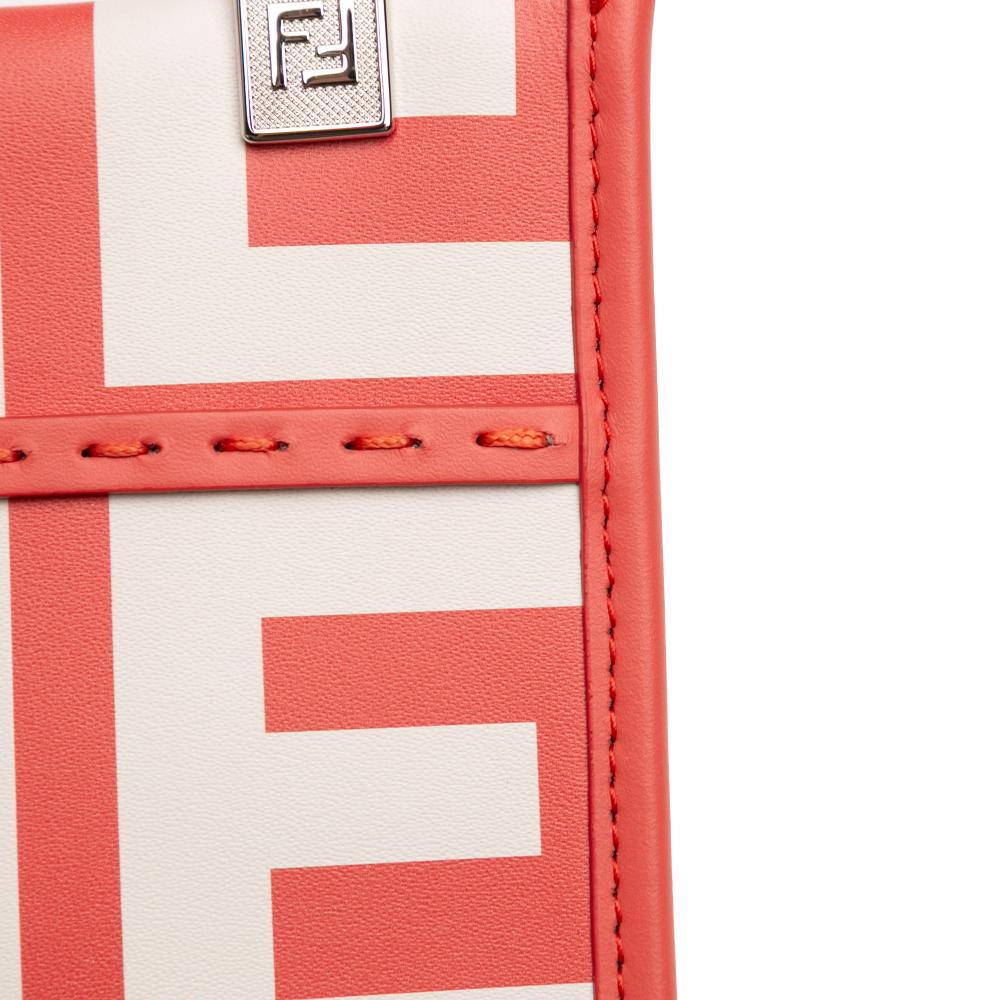 Fendi AB Fendi White with Red Calf Leather Marc Jacobs Mini Sunshine Shopper Tote Italy