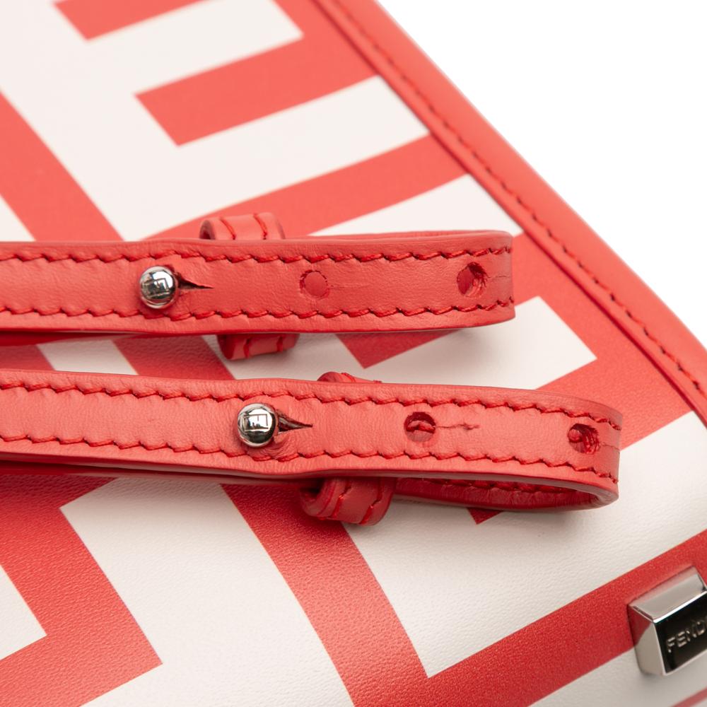 Fendi AB Fendi White with Red Calf Leather Marc Jacobs Mini Sunshine Shopper Tote Italy