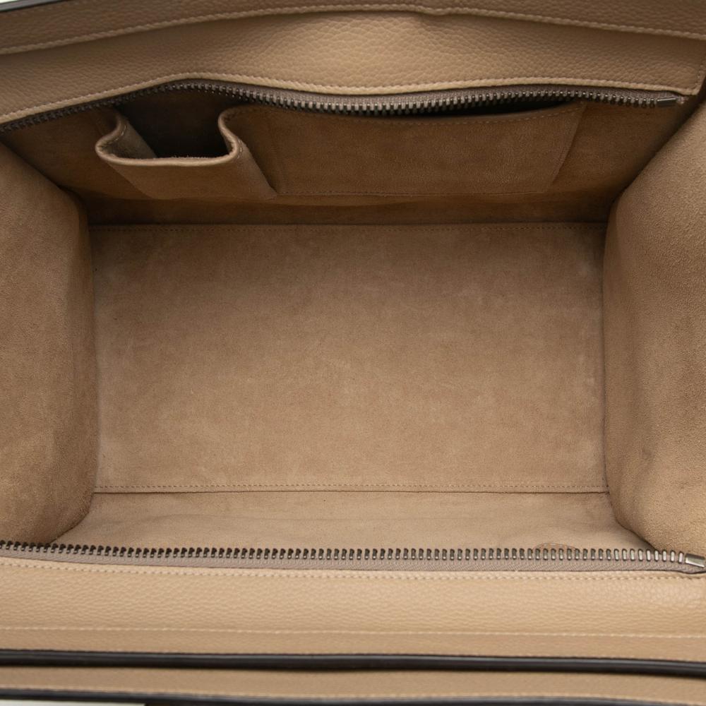 Celine B Celine Brown Light Brown Calf Leather Mini skin Luggage Tote Italy