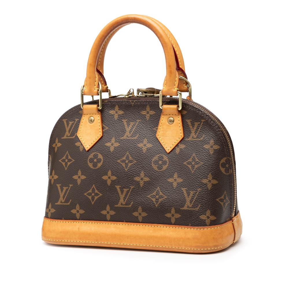 Louis Vuitton B Louis Vuitton Brown Monogram Canvas Fabric Monogram Alma BB France