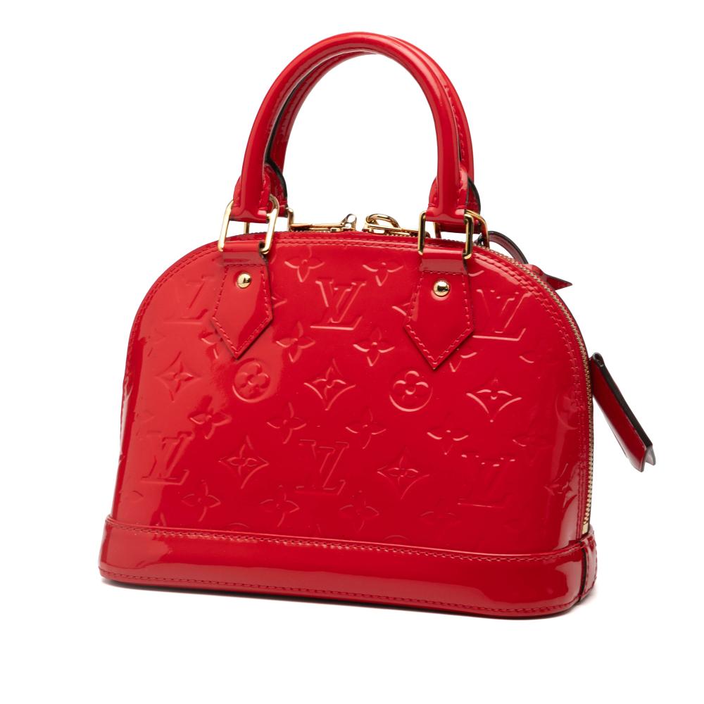 Louis Vuitton B Louis Vuitton Red Vernis Leather Leather Monogram Vernis Alma BB France