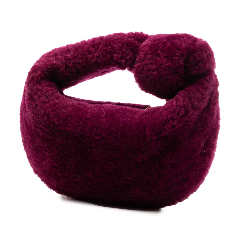 Bottega Veneta AB Bottega Veneta Purple Plum Fur Natural Material Mini Shearling Jodie Italy