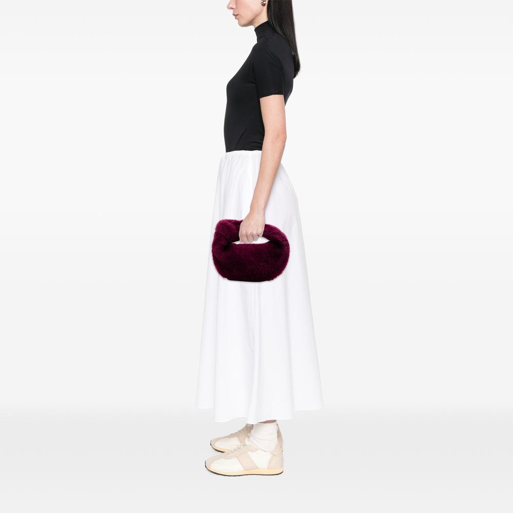 Bottega Veneta AB Bottega Veneta Purple Plum Fur Natural Material Mini Shearling Jodie Italy