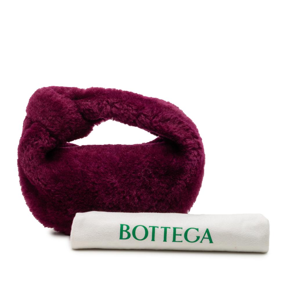 Bottega Veneta AB Bottega Veneta Purple Plum Fur Natural Material Mini Shearling Jodie Italy