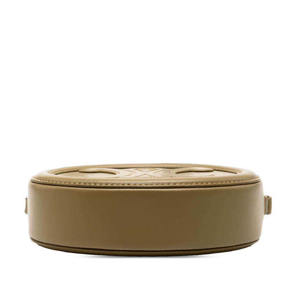 Celine AB Celine Green Olive Green Calf Leather Small skin Cuir Triomphe Oval Crossbody Italy